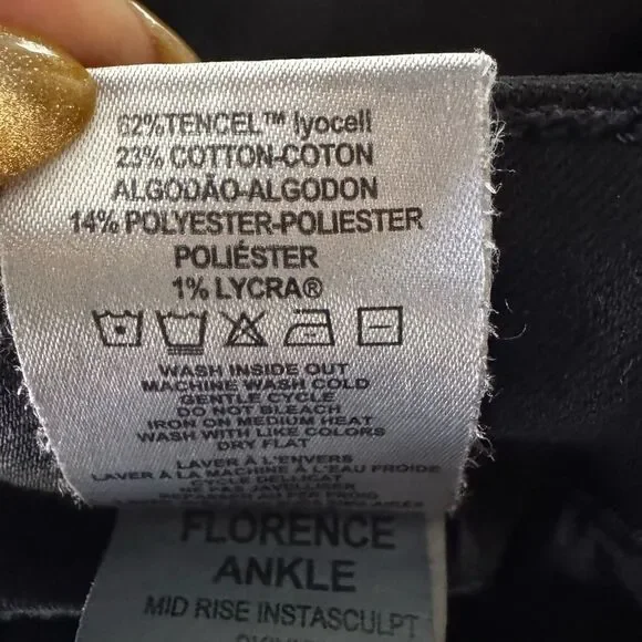 DL1961 Florence Crop Mid Rise Instasculpt Skinny Jean in Hail Size 18W - Picture 6 of 8